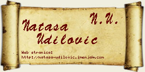 Nataša Udilović vizit kartica